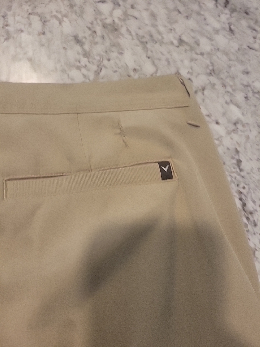 Callaway Men's Khaki Flat-Front Performance Golf Shorts - Picture 9 of 11